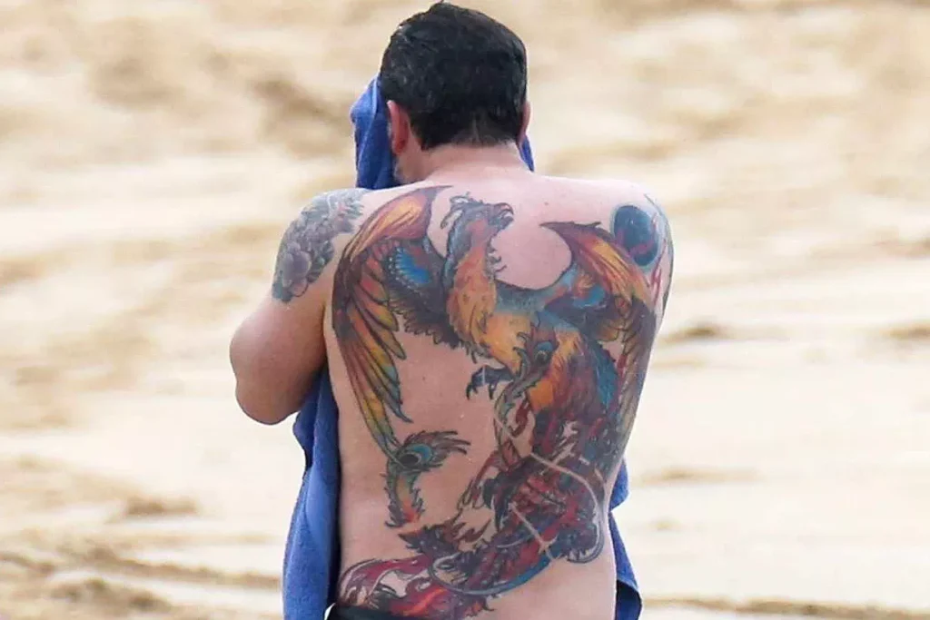 Ben Affleck’s Massive Phoenix Back Tattoo