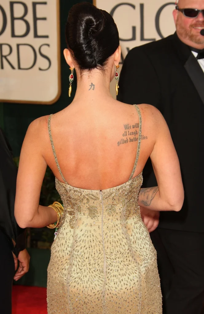 Megan Fox’s Nietzsche Quote on Her Back