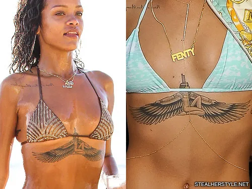 Rihanna’s Underboob Goddess Tattoo
