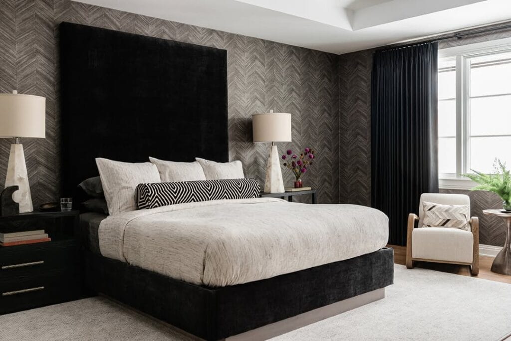Make a Statement with Herringbone Wall Paper