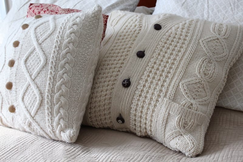 Upcycled Sweater Pillow Covers