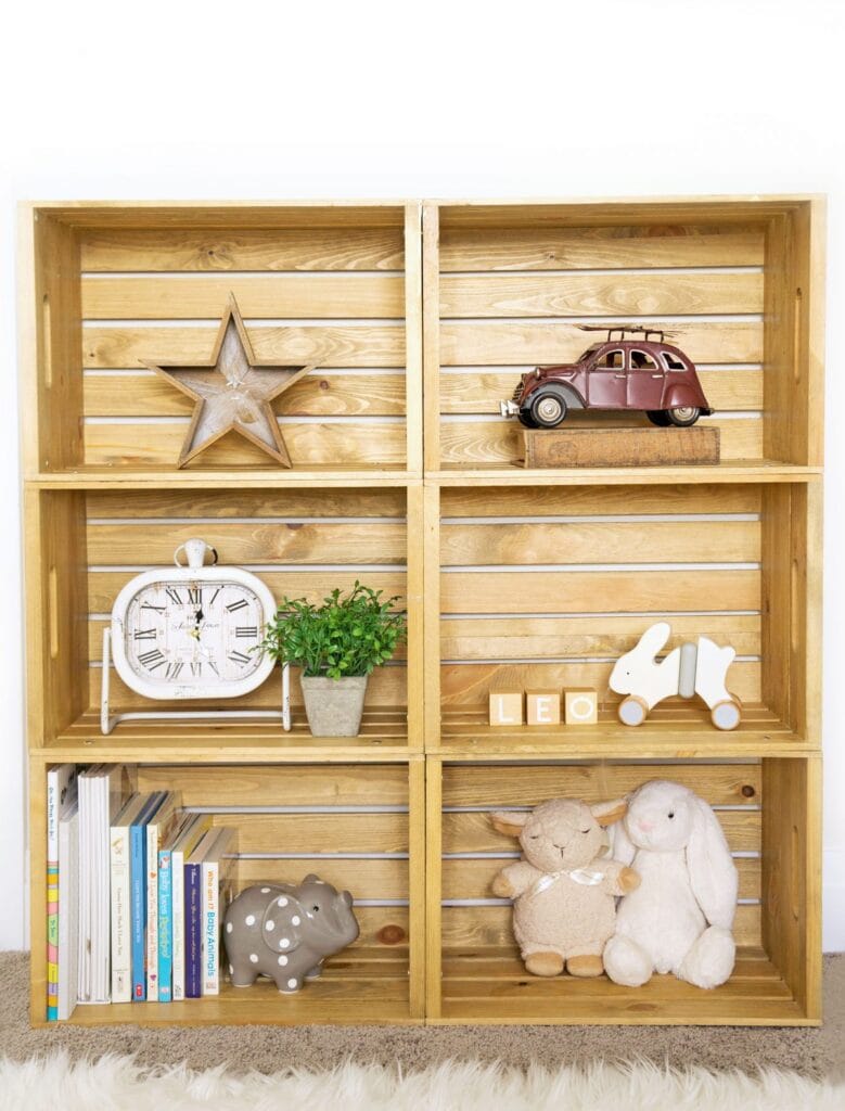 Wooden Crate Shelving