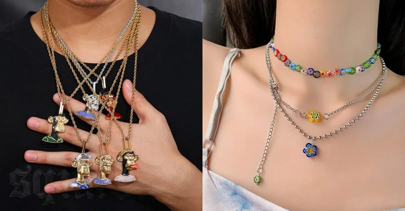 Hip-hop artist wearing diamond chains and grillz symbolizing 2000s bling culture.”