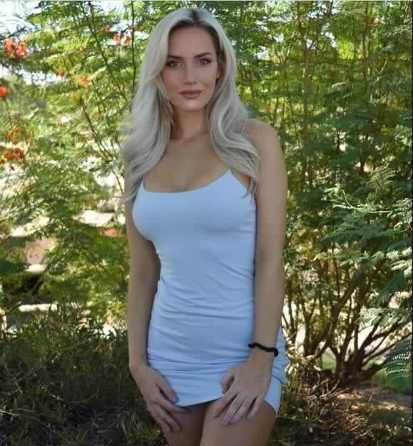 Paige Spiranac studying at home with her parents to focus on gymnastics