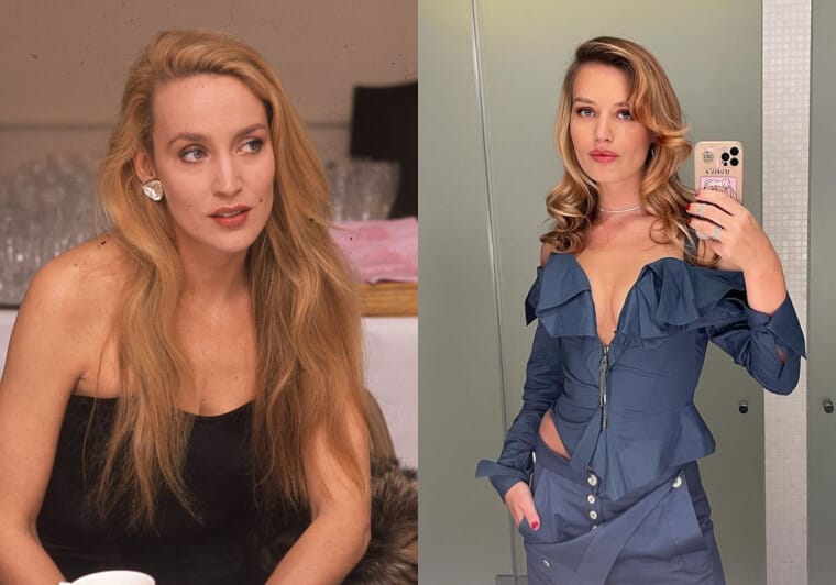 Jerry Hall and her daughter Georgia May Jagger side-by-side, highlighting their striking resemblance and modeling careers.