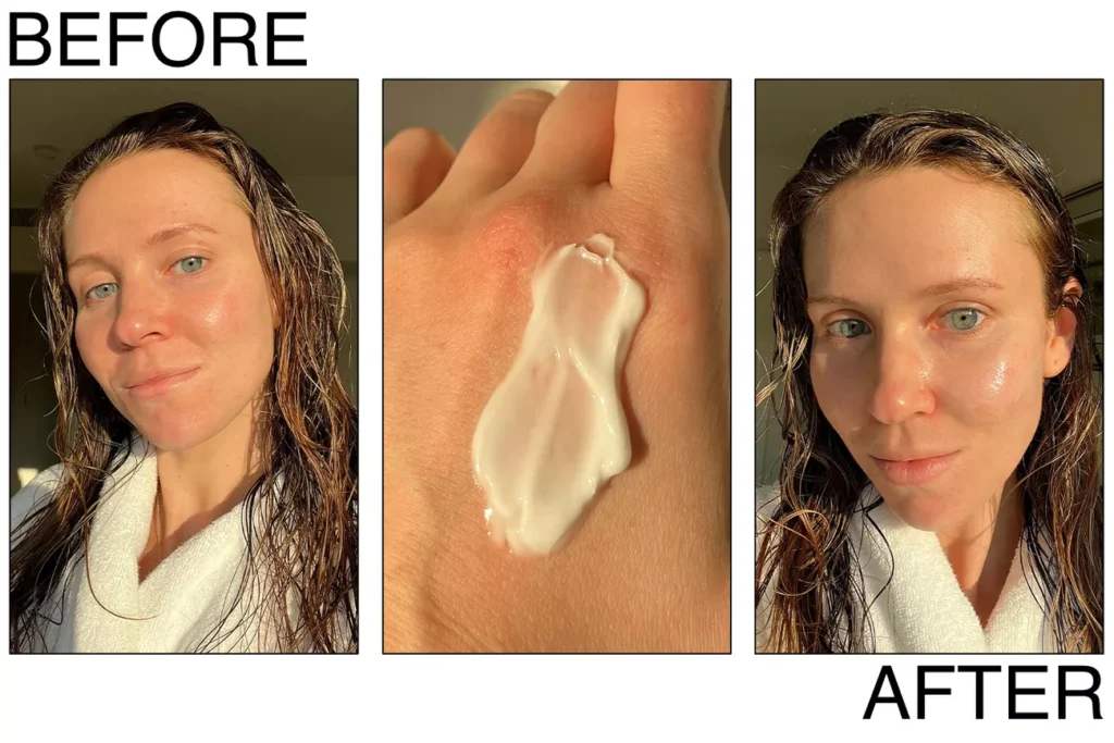 “Applying body lotion to damp skin to lock in hydration and maintain softness.”