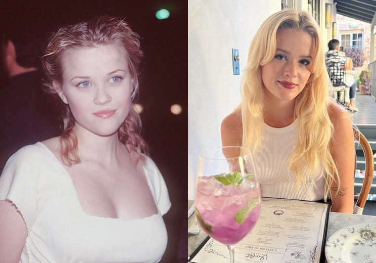 Reese Witherspoon and her daughter Ava Phillippe dressed stylishly, showing their strong mother-daughter resemblance.