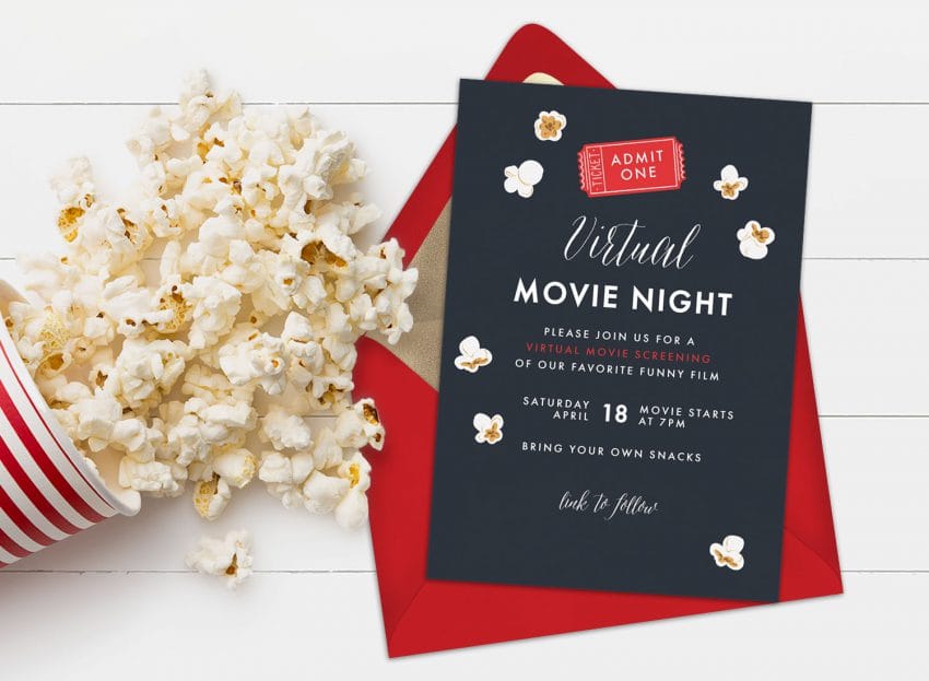 “DIY movie ticket-style invitations for a themed movie night party.”