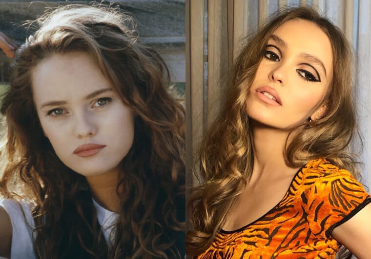 Vanessa Paradis and her daughter Lily-Rose Depp walking the red carpet, highlighting their striking similarity.