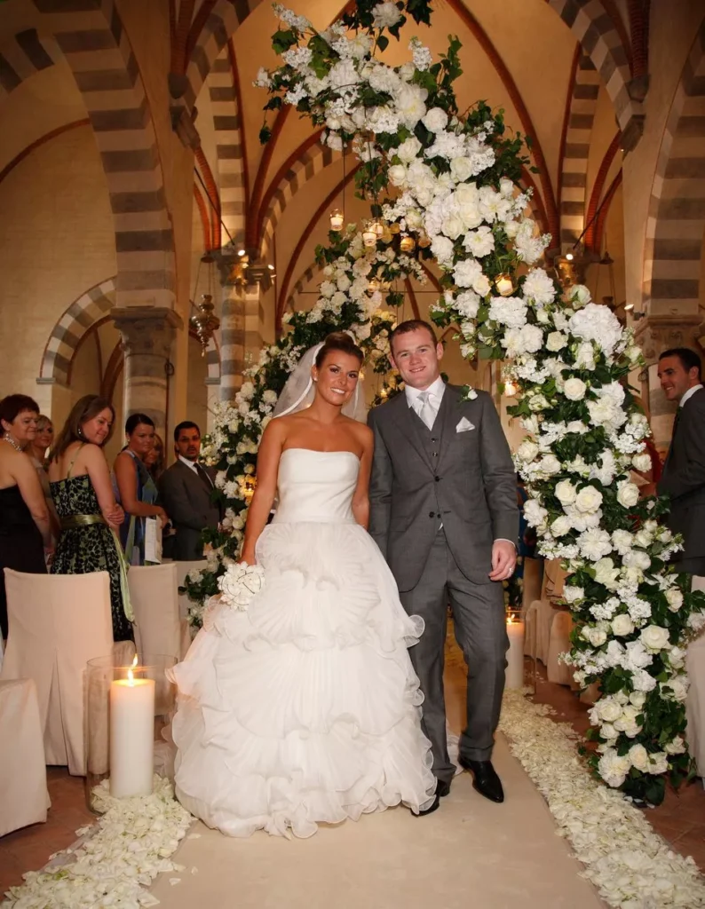 “Wayne Rooney and Coleen McLoughlin wedding in Italy with private jets and live performance by Westlife.”