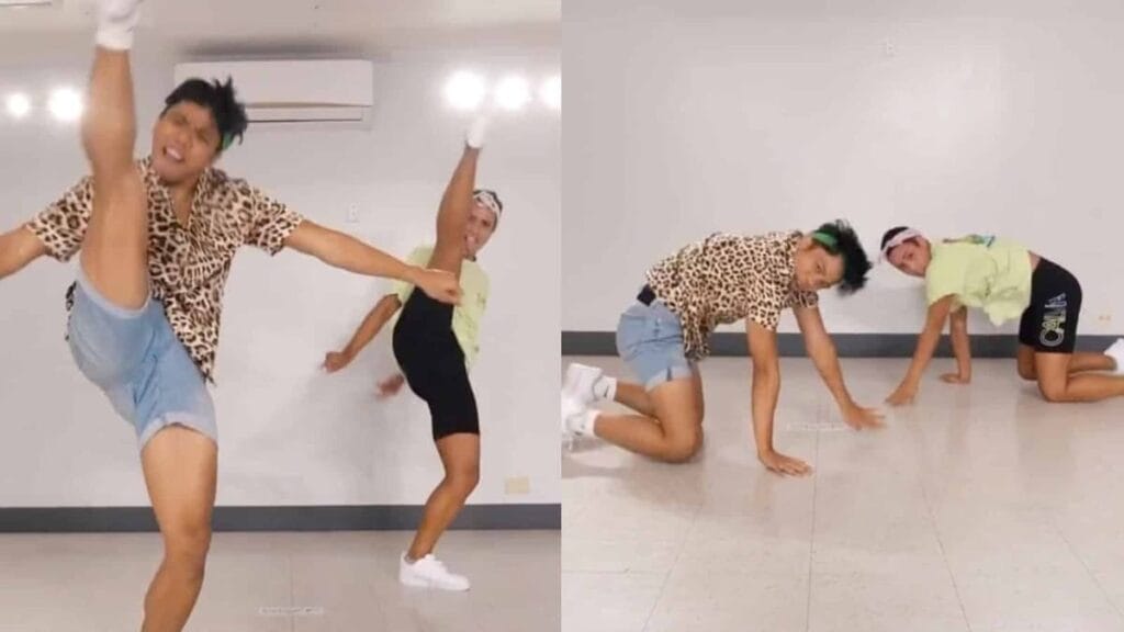 Timeline graphic showing TikTok dance trends evolving from 2020 to 2025.