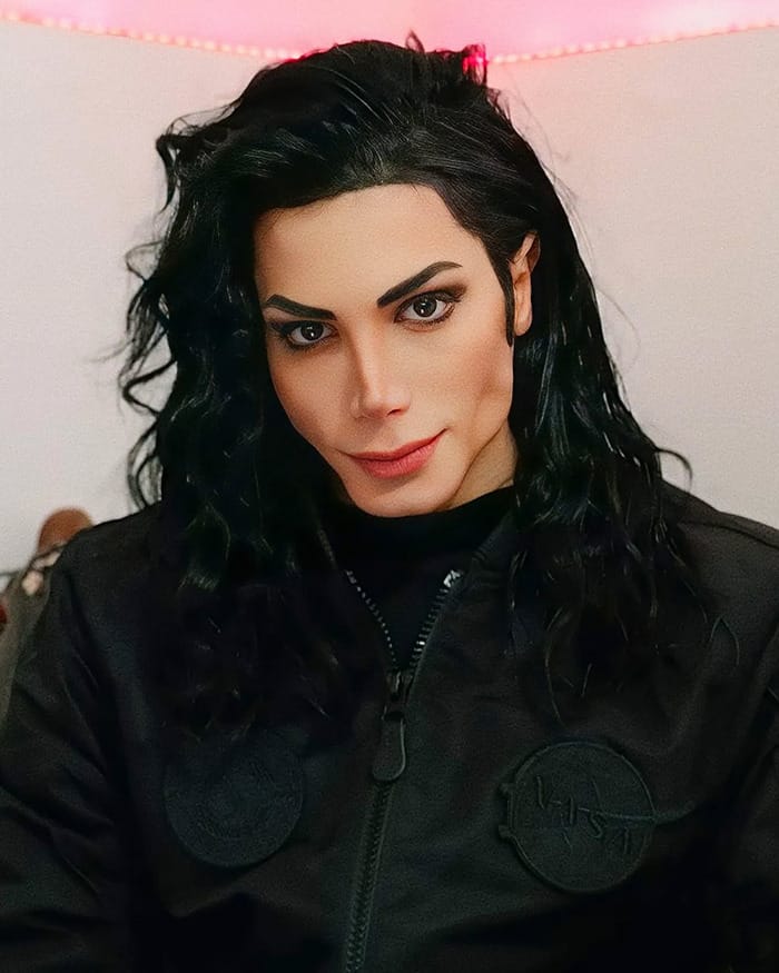 Argentinian performer Leo Blanco dressed like Michael Jackson after undergoing surgeries to resemble the pop icon