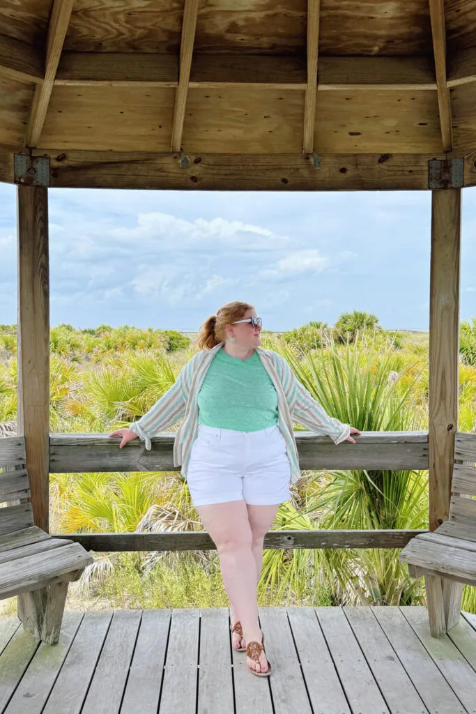 Casual plus size summer outfit with breathable fabrics and relaxed fit