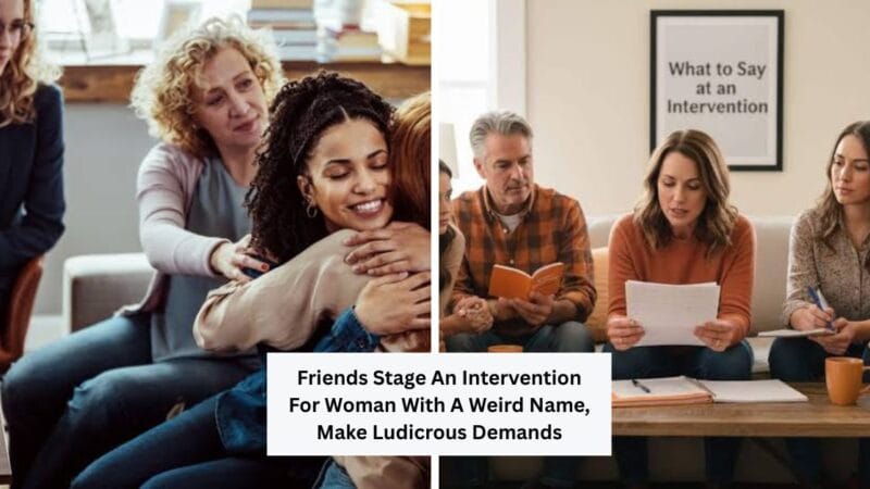 Friends Stage An Intervention For Woman With A Weird Name, Make Ludicrous Demands