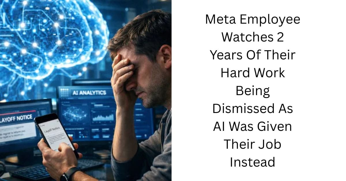 Meta Employee Watches 2 Years Of Their Hard Work Being Dismissed As AI Was Given Their Job Instead