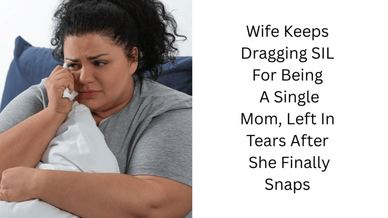 Wife Keeps Dragging SIL For Being A Single Mom, Left In Tears After She Finally Snaps