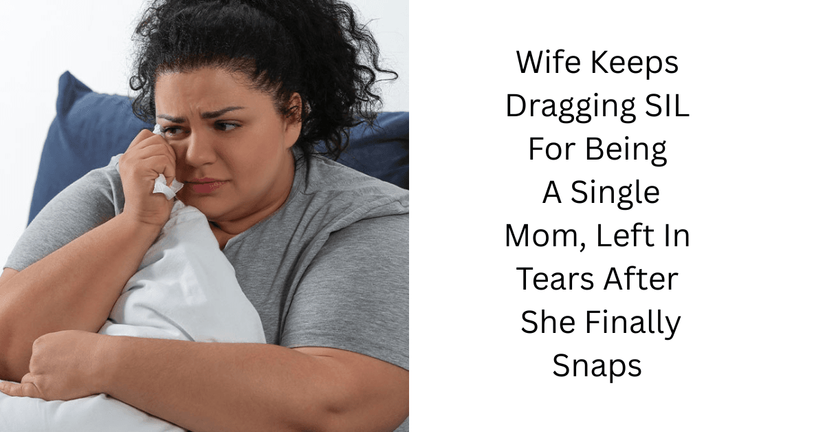 Wife Keeps Dragging SIL For Being A Single Mom, Left In Tears After She Finally Snaps