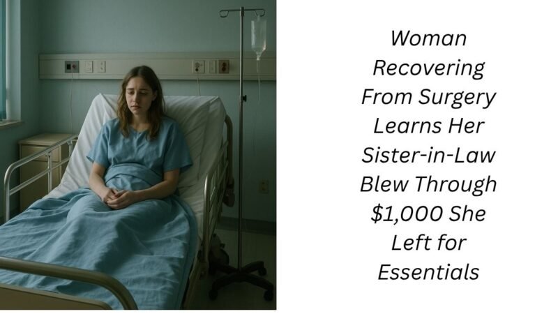 Woman Recovering From Surgery Learns Her Sister-in-Law Blew Through $1,000 She Left for Essentials