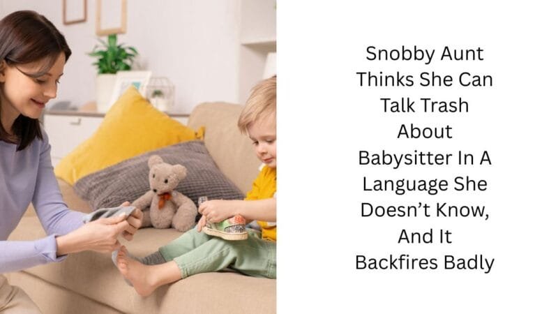 Snobby Aunt Thinks She Can Talk Trash About Babysitter In A Language She Doesn’t Know, And It Backfires Badly