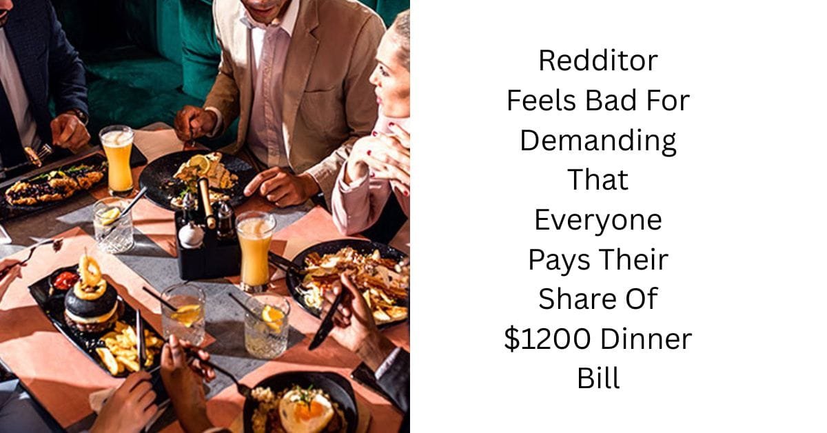 Redditor Feels Bad For Demanding That Everyone Pays Their Share Of $1200 Dinner Bill