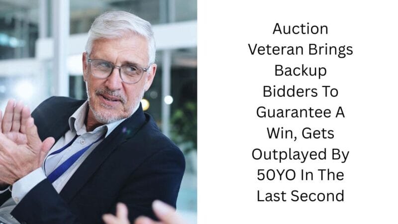 Auction Veteran Brings Backup Bidders To Guarantee A Win, Gets Outplayed By 50YO In The Last Second