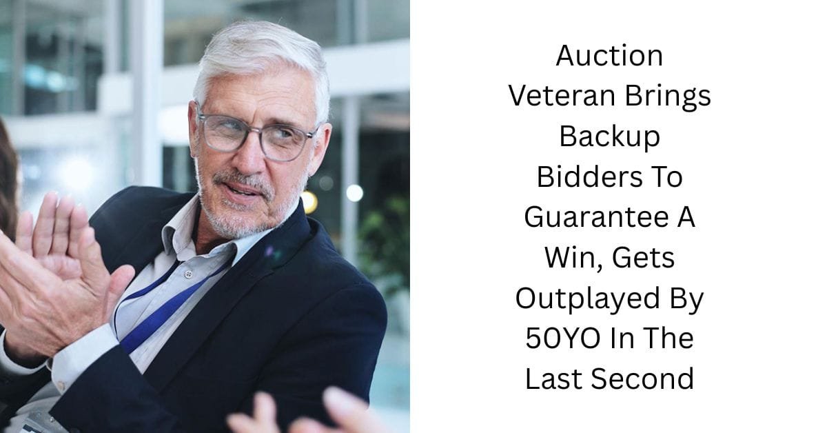 Auction Veteran Brings Backup Bidders To Guarantee A Win, Gets Outplayed By 50YO In The Last Second