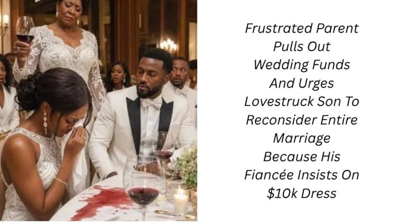 Frustrated Parent Pulls Out Wedding Funds And Urges Lovestruck Son To Reconsider Entire Marriage Because His Fiancée Insists On $10k Dress