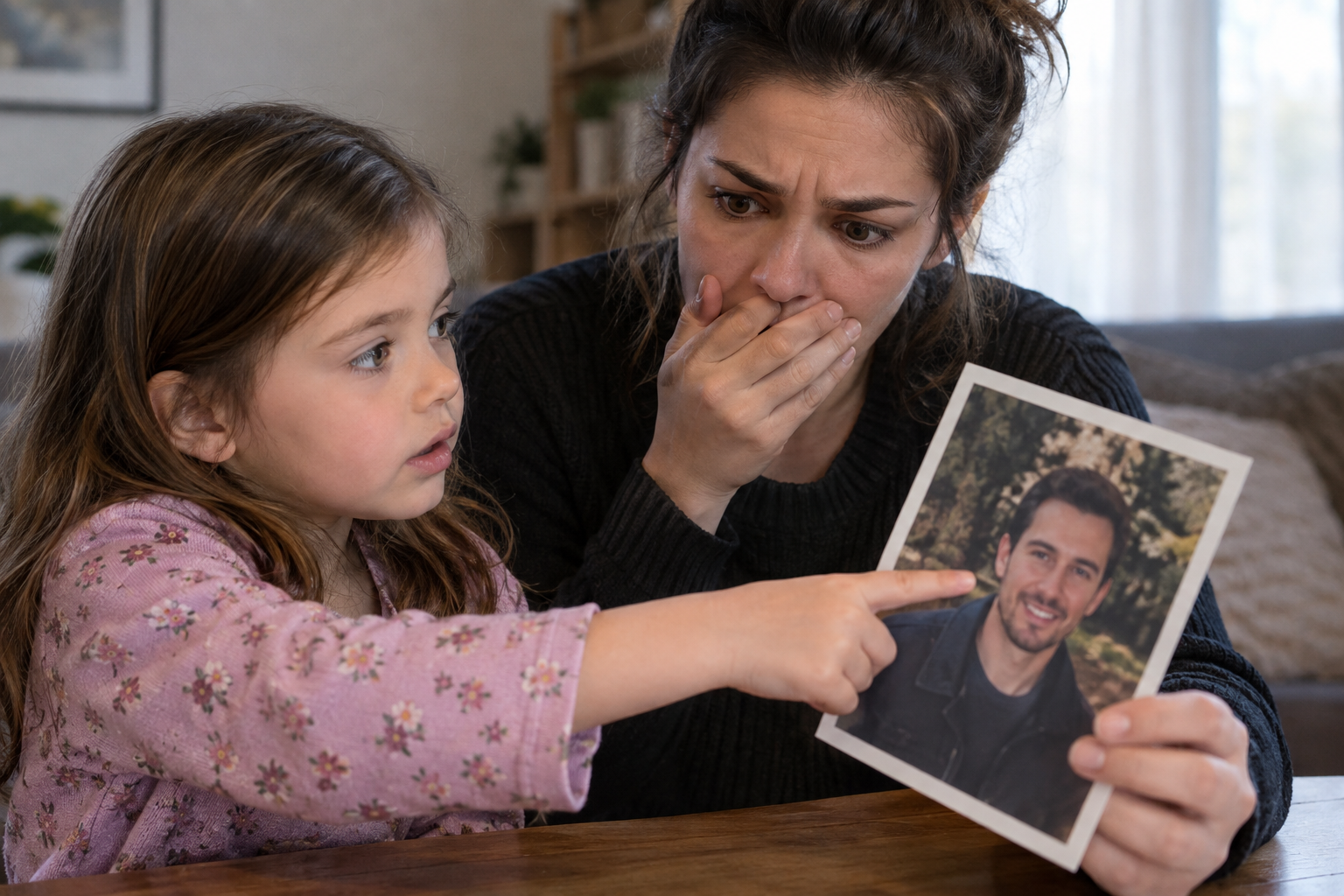 My Five-Year-Old Daughter Pointed to My Ex in an Old Photo and Said, “That’s Mr. Caleb”—Then She Told Me Where She Had Been Seeing Him