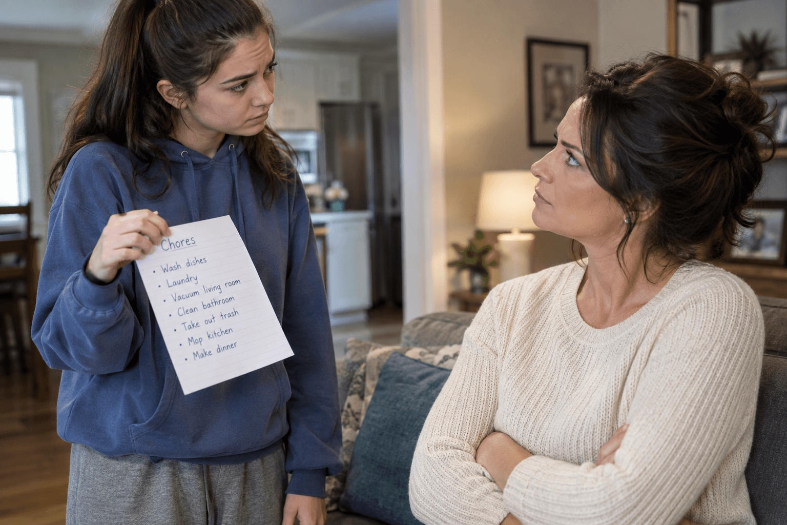 My Husband’s Daughter Moved In and Gave Me a List of Chores—She Didn’t Expect My Response