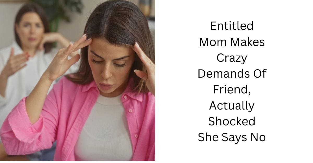 Entitled Mom Makes Crazy Demands Of Friend, Actually Shocked She Says No