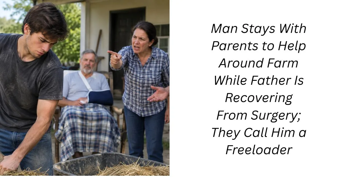 Man Stays With Parents to Help Around Farm While Father Is Recovering From Surgery; They Call Him a Freeloader