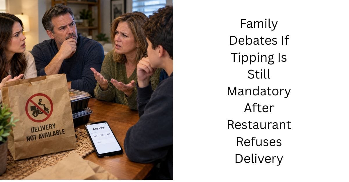 Family Debates If Tipping Is Still Mandatory After Restaurant Refuses Delivery