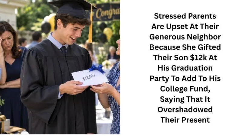 Stressed Parents Are Upset At Their Generous Neighbor Because She Gifted Their Son $12k At His Graduation Party To Add To His College Fund, Saying That It Overshadowed Their Present