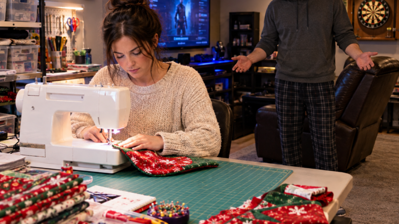 AITA for Moving My Sewing Machine Into My Husband’s Game Room After He Gave My Craft Room to His Mom?