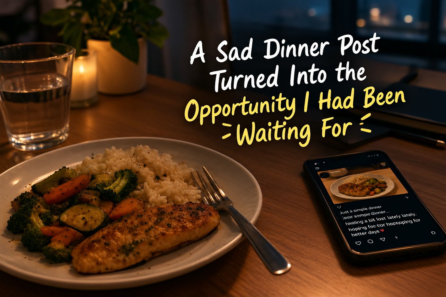A Sad Dinner Post Turned Into the Opportunity I Had Been Waiting For