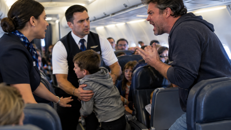A Father Lost His Mind When Flight Attendants Stopped His Kid From Running Up and Down the Aisle