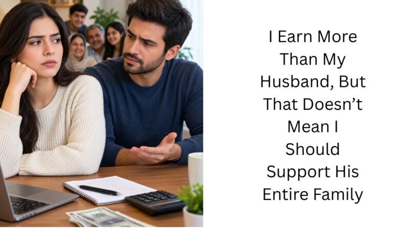 I Earn More Than My Husband, But That Doesn’t Mean I Should Support His Entire Family