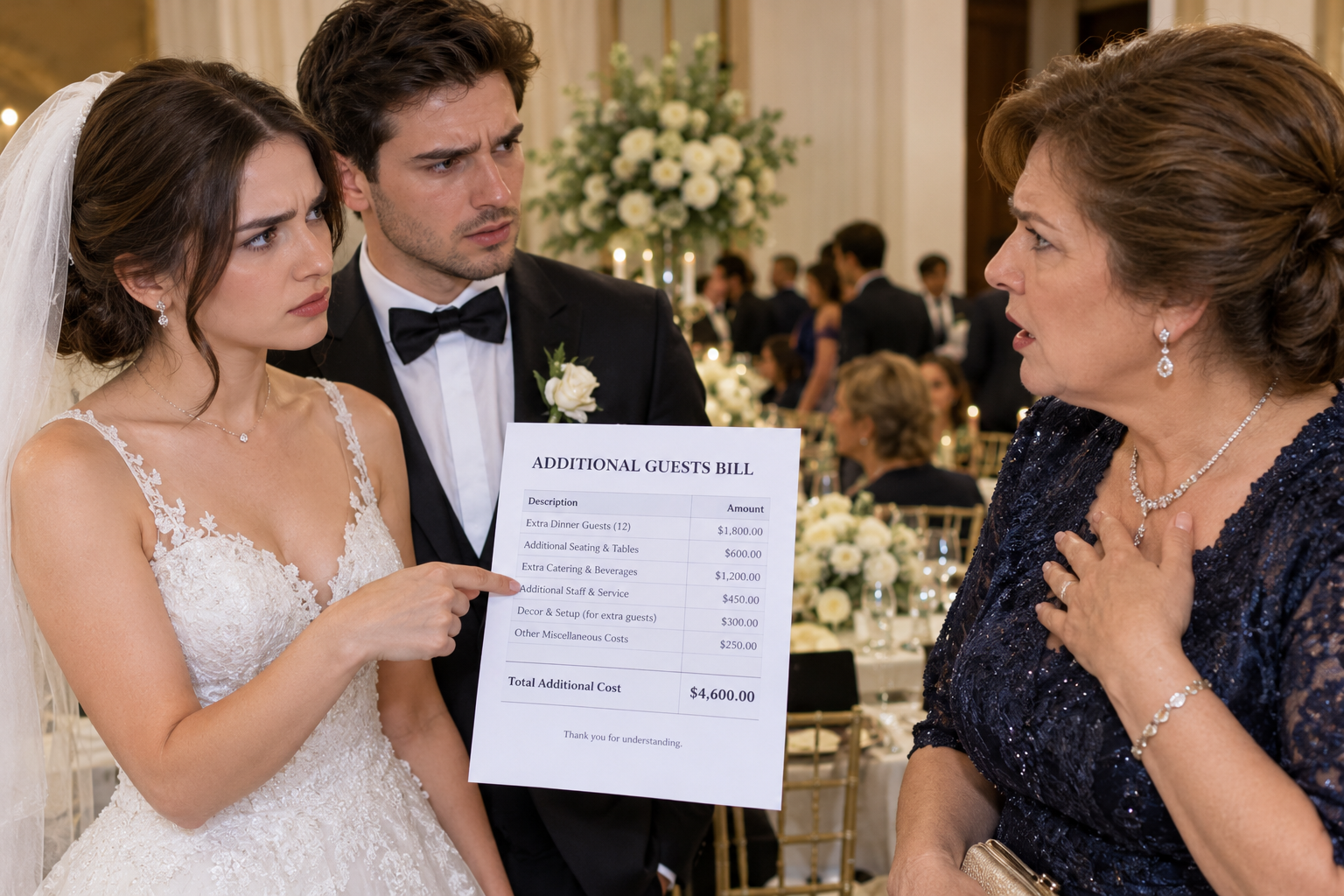 My Future Mother-in-Law Added Her Own Guests to Our Wedding, So I Sent Her the Bill